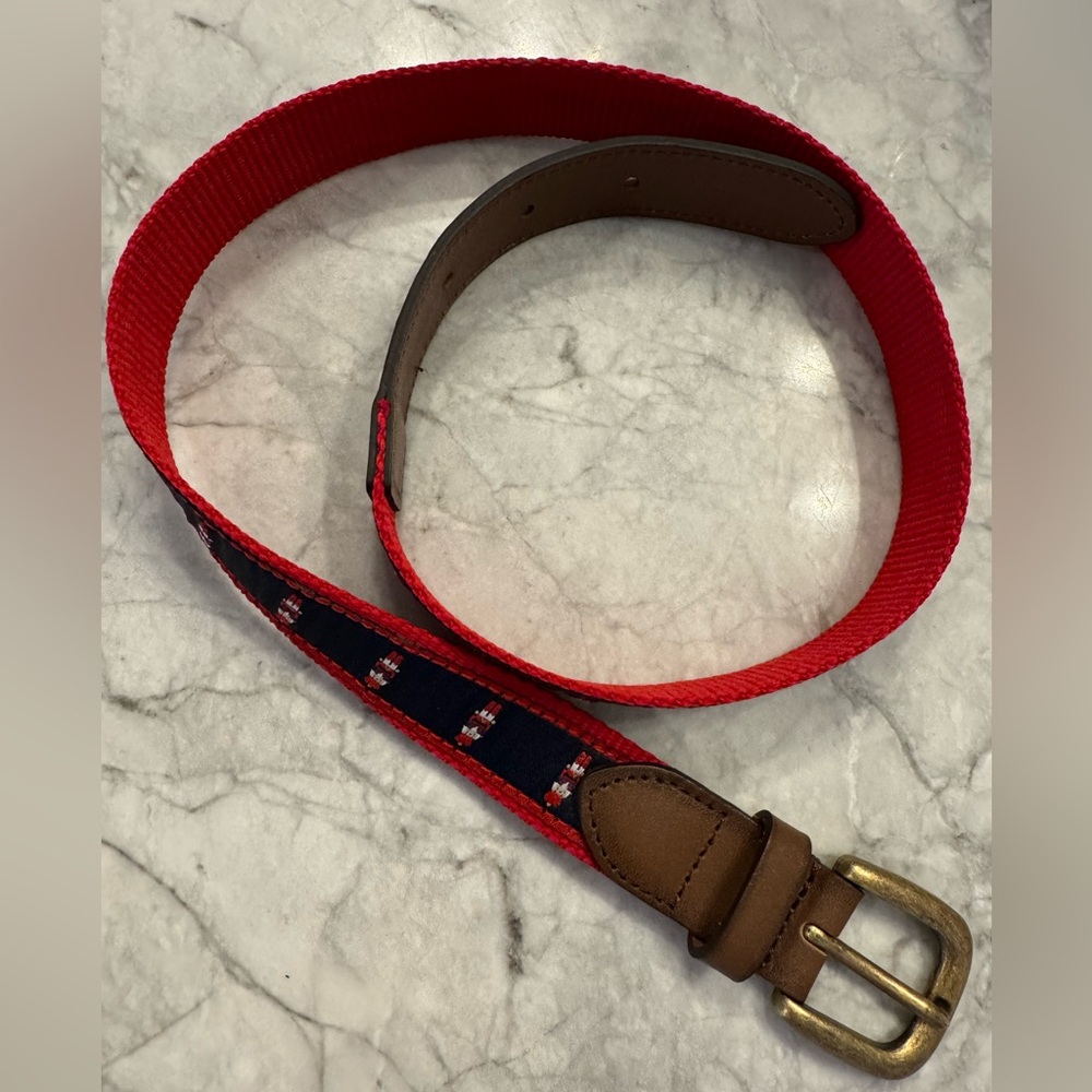 Janie and Jack Boys Red Nutcracker Belt Size 6–8 Holiday